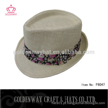 Chapéu de palha de papel senhoras chapéu trilby chapéu de palha senhoras